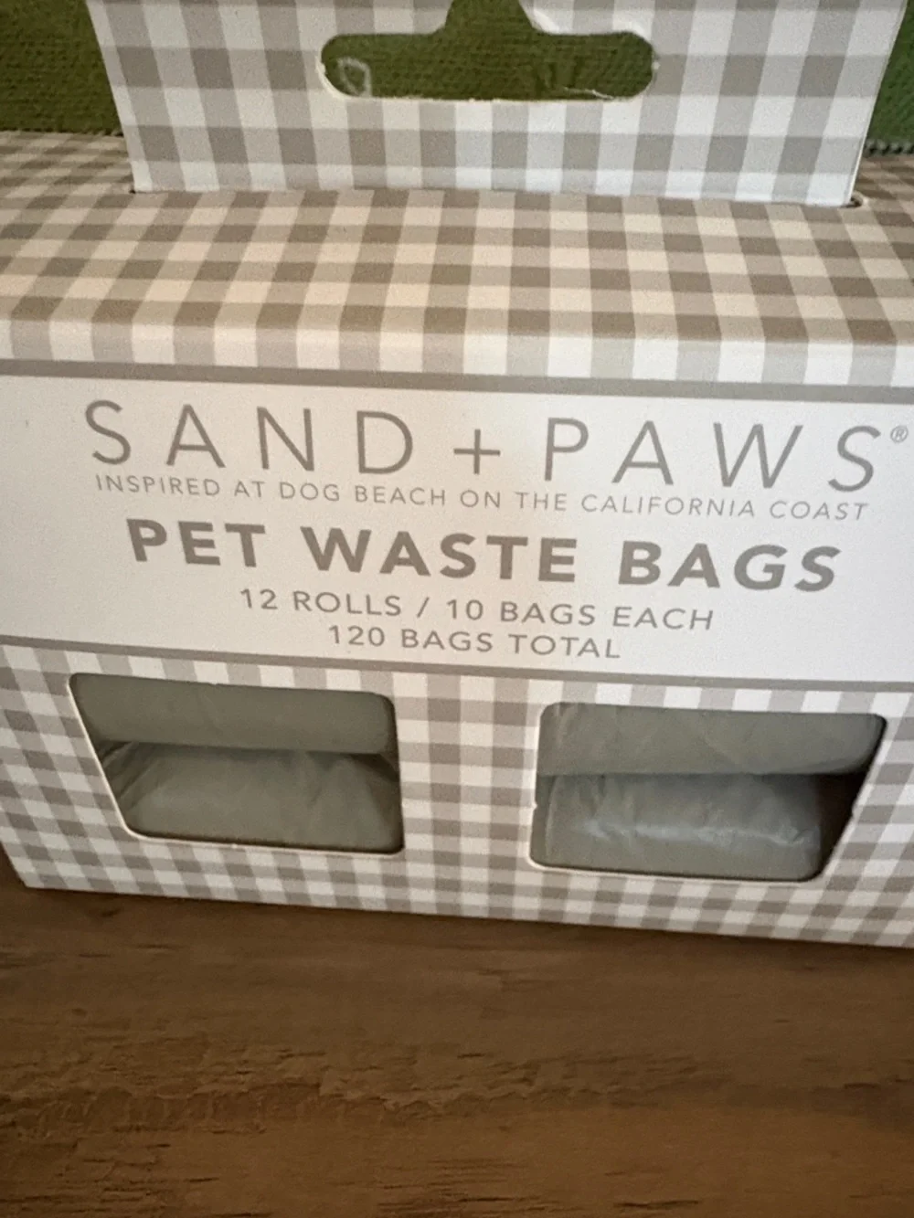 Adorable Sand & Paw Gray Poop Bags/Pet Waste Bags - 120 Count (12 Rolls)